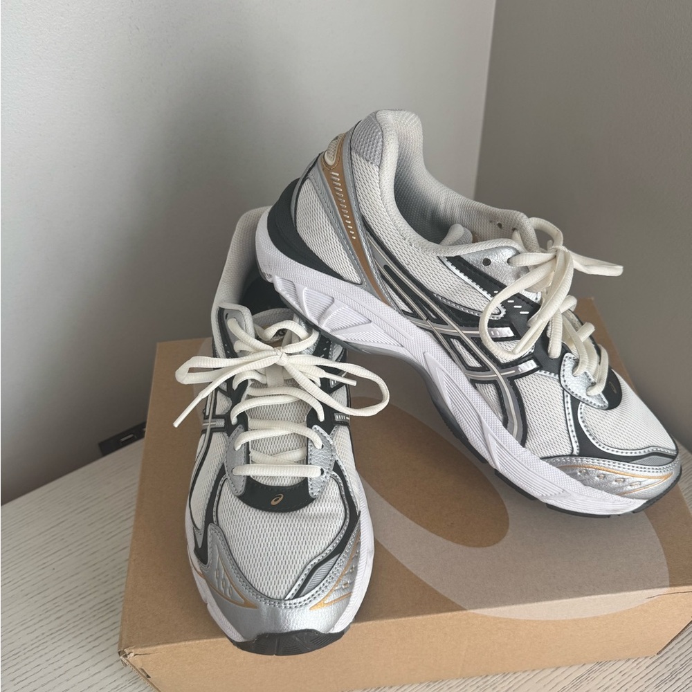 Asics Women's Sneakers - White, Silver, Black